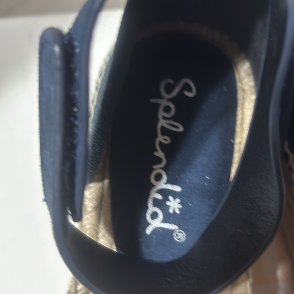 Splendid Suede Leather Upper Platform Espadrilles… - image 2